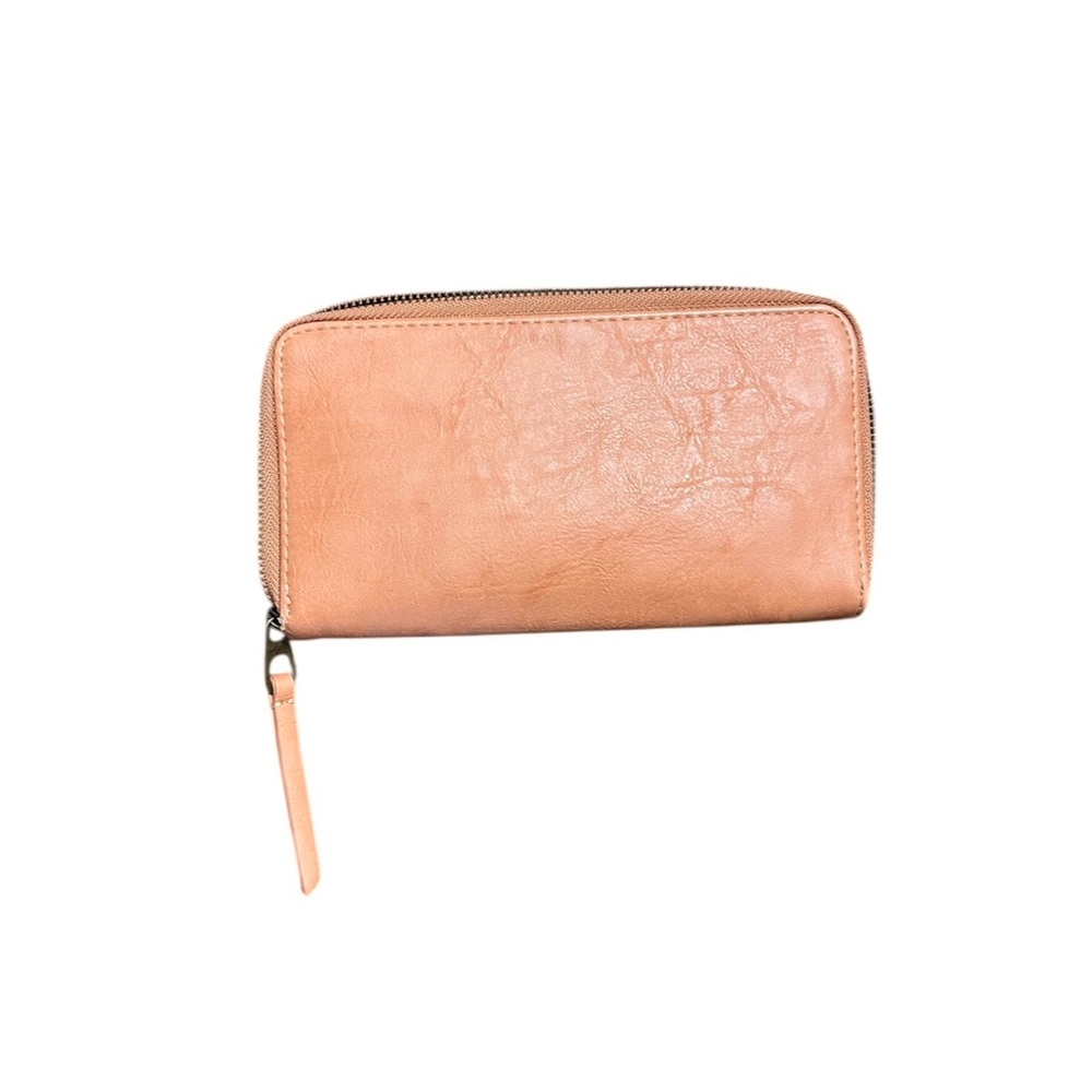 Universal Thread Tan Leather Zip-Around Wallet Wi… - image 3